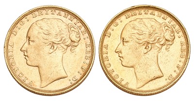 Lot 188 - 2x Victoria, Sovereigns 1880, both with St....