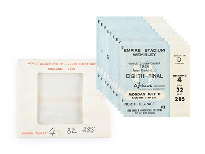 Lot 1966 World Cup Finals A Set Of Eighth Final To Cup Final Tickets