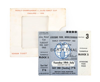 Lot 3081 - 1966 World Cup Finals North Korea v Italy Tuesday 19th July