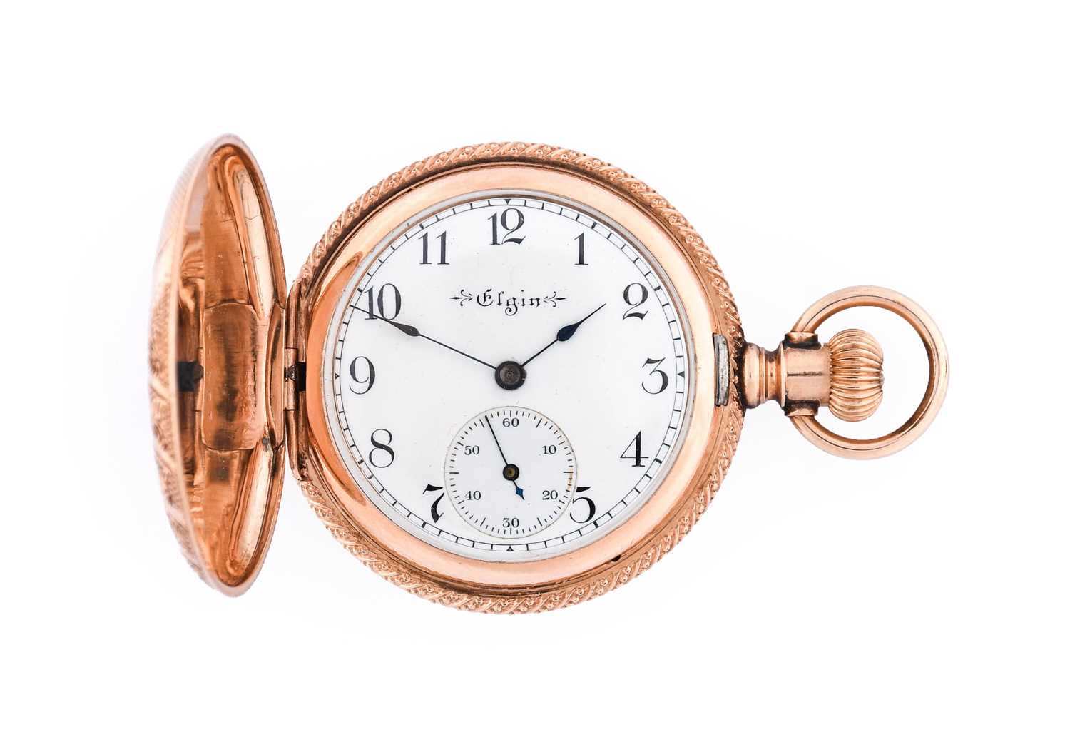 Lot 2321 - Elgin: A Lady's 10 Carat Gold Fob Watch,...