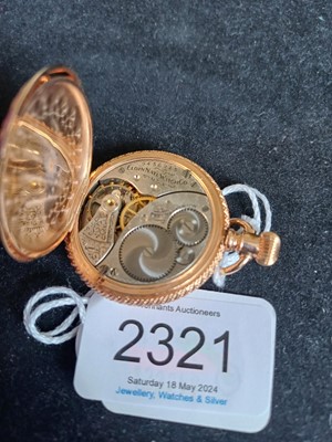 Lot 2321 - Elgin: A Lady's 10 Carat Gold Fob Watch,...