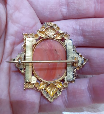 Lot 2077 - A Late 19th Century Coral and Split Pearl...