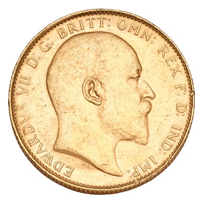 Lot 219 - Edward VII, Sovereign 1907P, Perth Mint;...