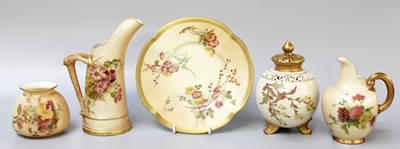Lot 252 - Five Pieces of Royal Worcester Blush Ivory...