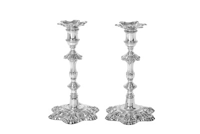 Lot Two George III Silver Candlesticks