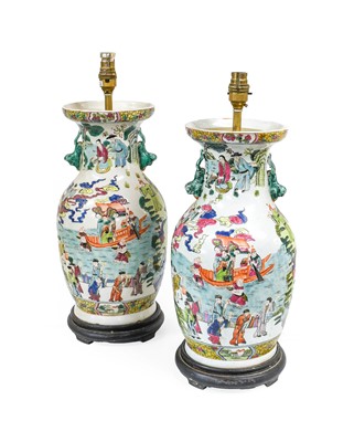 Lot 276 - A Pair of Chinese Porcelain Vases, late...