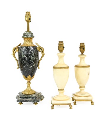 Lot 221 - A Gilt-Metal-Mounted Varigated Green Marble...