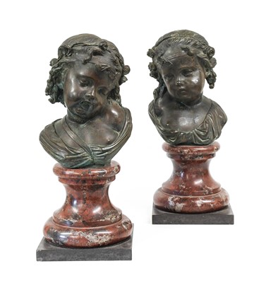 Lot 256 - French School (19th century): A Pair of Bronze...