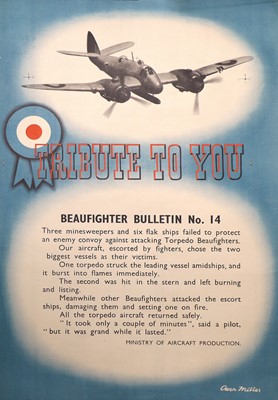 Lot 141 - A Second World War RAF Poster - A Tribute to...