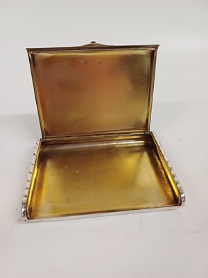 Lot 2241 - A Danish Silver, Gold and 'Gem'-Set Cigarette-Case