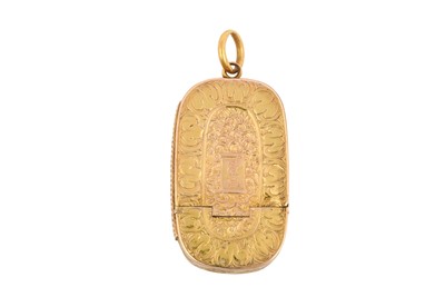 Lot 2251 - A Victorian Gold Small Vesta-Case