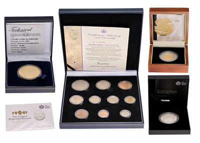 Lot 345 - A 1951 Proof Set and Commemorative Silver...