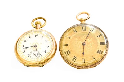 Lot 440 - Two 9ct Gold Cased Fob Watches