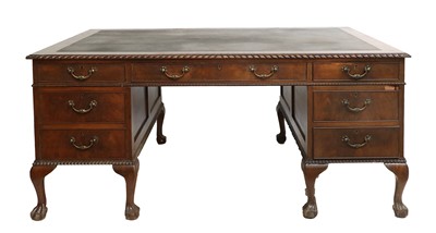 Lot 1305 - A George III-Style Carved Mahogany Double...