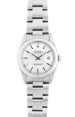 Lot 2139 - Rolex: A Stainless Steel Automatic Calendar...