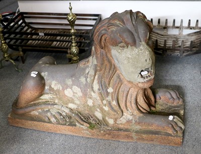 Lot 1276 - Fireclay Lion, Hurlford of Kirmarnock