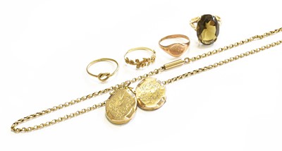 Lot 508 - A Small Quantity of Jewellery, including a 9...