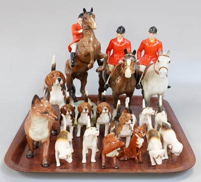 Lot 154 - Beswick Hunting Group, Comprising:...