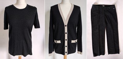 Lot 1014 - Chanel Uniform, comprising a black wool short...