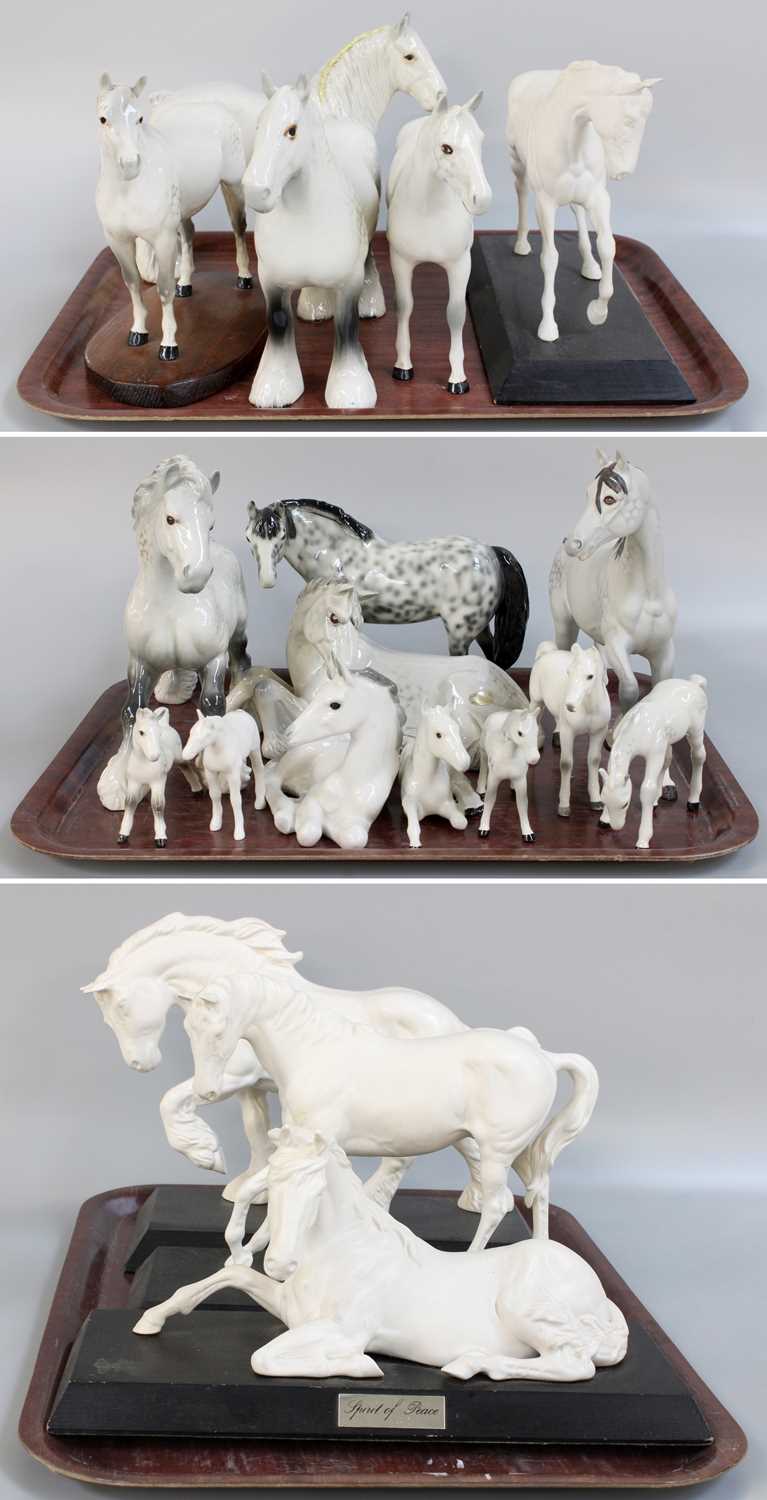 Lot 158 - Beswick Horses, including: Shire Mare,...
