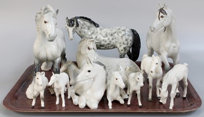 Lot 158 - Beswick Horses, including: Shire Mare,...
