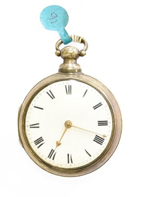 Lot 534 - A Silver Pair Cased Rack Lever Pocket Watch,...