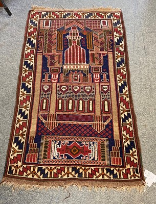 Lot 1021 - Afghan Baluch Prayer Rug, the indigo field...