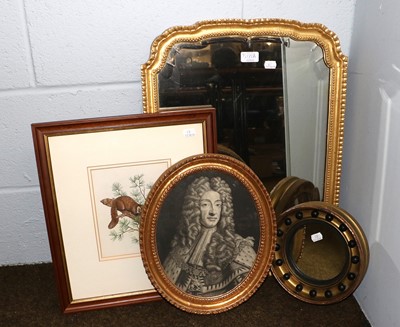 Lot 1188A - Gilt Framed Mirror, early 19th century, with...