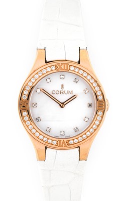 Lot 2169 - Corum: A Lady's 18 Carat Rose Gold Diamond Set...