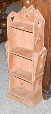 Lot 1386 - A Set of Pine ''tramp art'' Shelves, with...