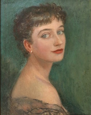 Lot 1124 - Dona Salmon (20th Century) Portrait of a lady...