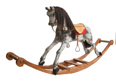 Lot 925 - A Victorian-Style Dapple Grey Rocking Horse on...