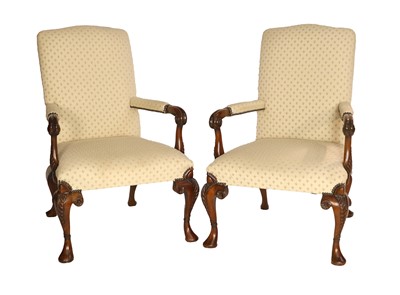 Lot 836 - A Pair of George III-Style Mahogany or...