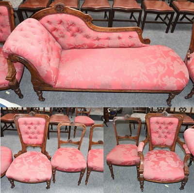 Lot 1136 - A Seven Piece Salon Suite, composed of a...