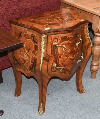 Lot 1197 - A Reproduction French Inlaid Kingwood Commode,...