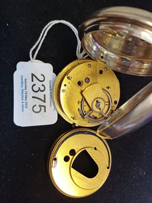 Lot 2375 - Barwise: A Silver Lever Pocket Watch, signed...