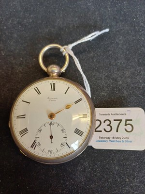 Lot 2375 - Barwise: A Silver Lever Pocket Watch, signed...