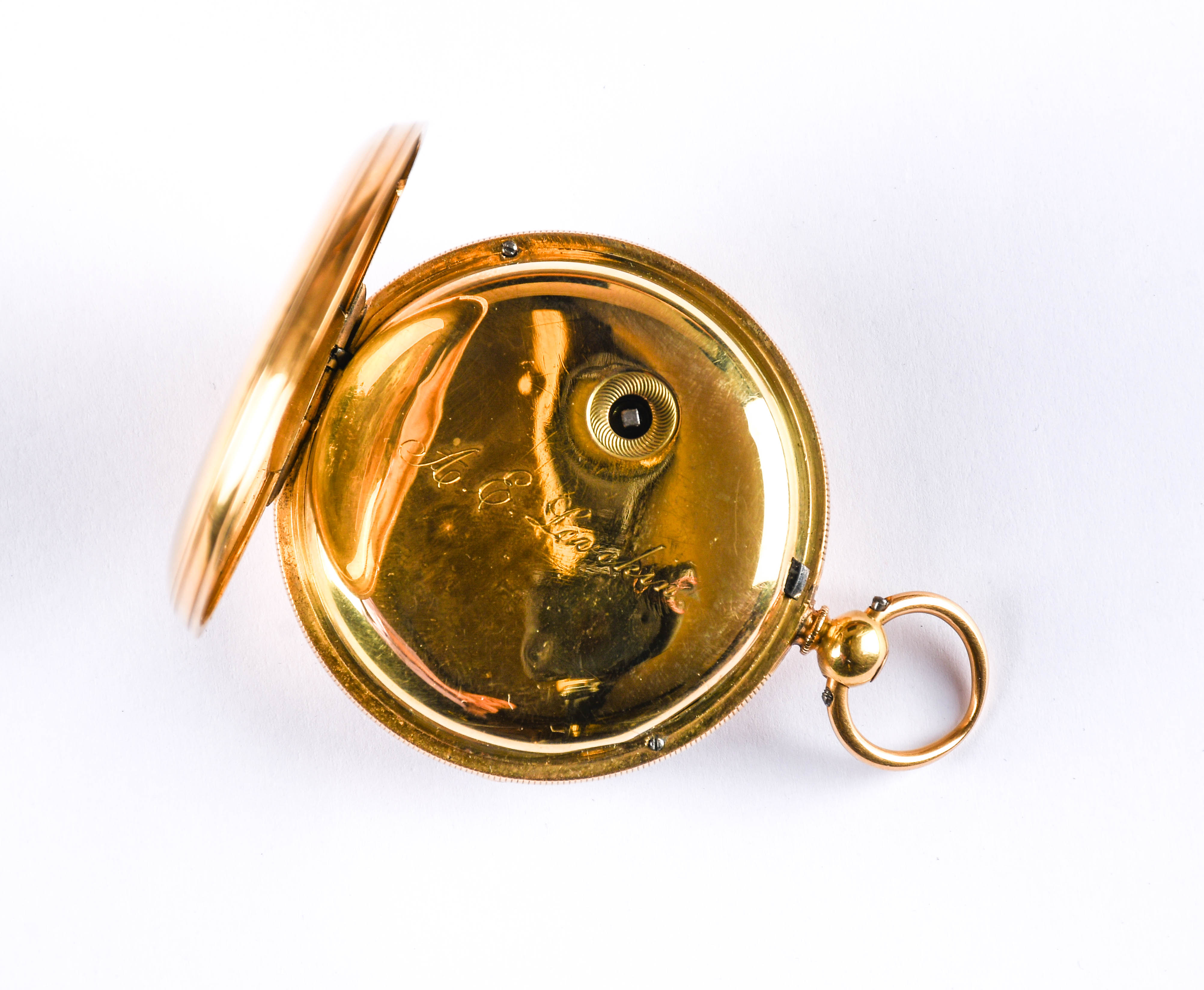 Lot 2345 - An 18 Carat Gold Open Faced Pocket Watch,