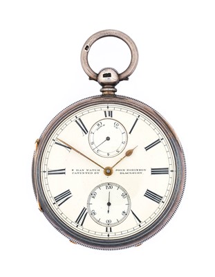 Lot 2382 - Robinson: A Silver Eight Day Power Reserve...