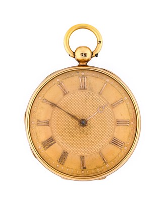 Lot 2338 - Earnshaw: An 18 Carat Gold Open Faced Pocket...