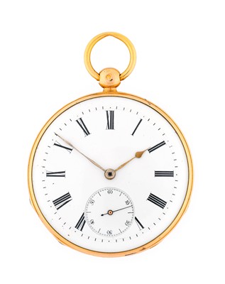 Lot 2314 - Le Roy: A French Open Faced Pocket Watch,...