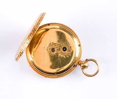 Lot 2343 - Hayes: An 18 Carat Gold Open Faced Pocket...
