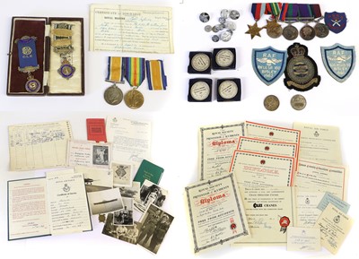 Lot 110 - A Second World War Long Service Group of Six...