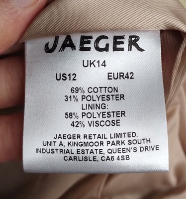 Lot 1043 - Jaeger Ladies Tan Canvas Trench Coat with...