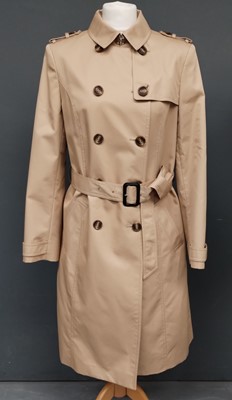 Lot 1043 - Jaeger Ladies Tan Canvas Trench Coat with...