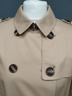 Lot 1043 - Jaeger Ladies Tan Canvas Trench Coat with...