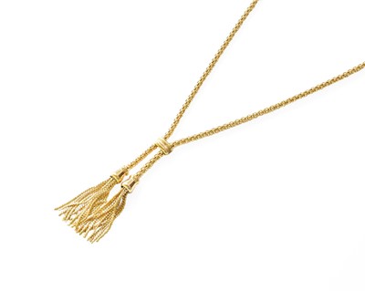 Lot 370 - A 9 Carat Gold Tassel Necklace, length 42cm