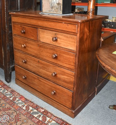 Lot 1180 - A Victorian Mahogany Straight Front Chest of...