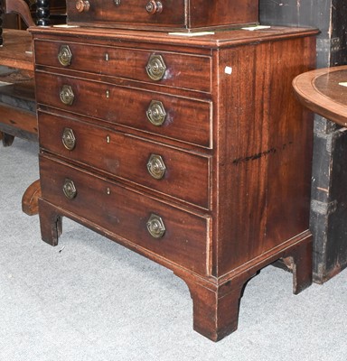 Lot 1192 - A George III Mahogany Straight Front Chest of...