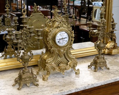 Lot 1220 - A Modern Gilt Metal Striking Imperial Clock...